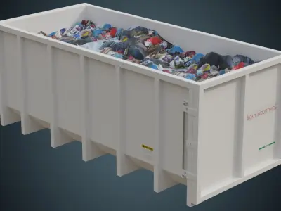 Garbage Container 3A Low-poly 3D model