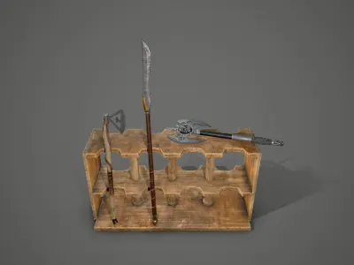 Medieval Weapon Market 03 Low-poly 3D model
