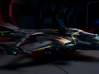 Realistic Space Superiority Fighter Low-poly 3D model