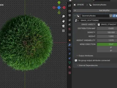 Seagrass Generator Low-poly 3D model