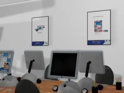 web design office - 3d model a 3D model