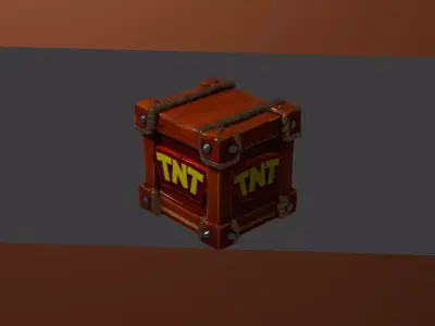 Stylised TNT Free low-poly 3D model