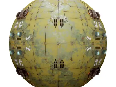 PBR Sci-Fi Industrial Texture 52 FREE SAMPLE Free low-poly 3D model