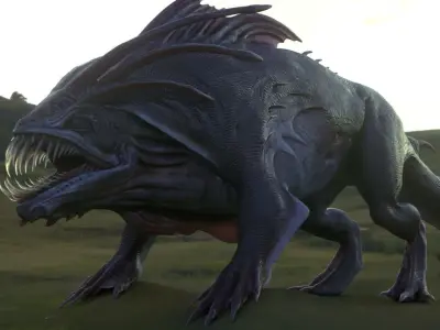 Mutant Fish Sea Creature Model 3D model