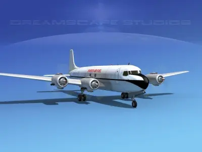 Douglas DC-6 Everts Air Fuel 3D model