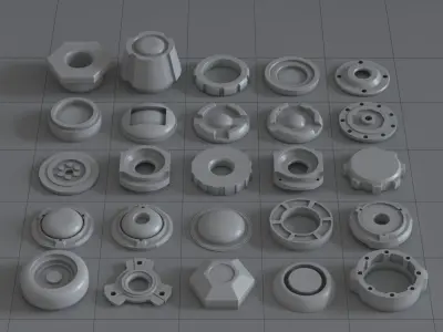 Industrial Kitbash Part 03 - Subdiv Ready 3D model