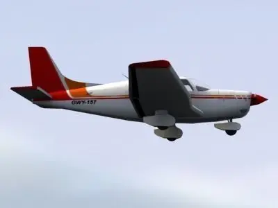 Piper Cherokee Light Aircraft Low-poly 3D model