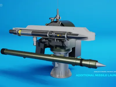 RIM-116 RAM Missile Launcher  3D model