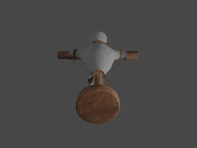 Medieval fencing training apparatus 3D model
