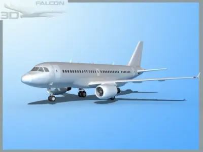 Falcon3D A319 FBMetal 3D model