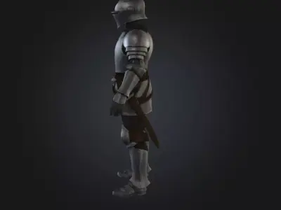 Armored Knight HIGH POLY Low-poly 3D model Low-poly 3D model Low-poly 3D model