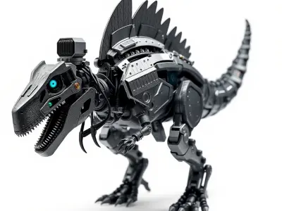 Futuristic Mechanical Dinosaur Model Pack Low-poly 3D model