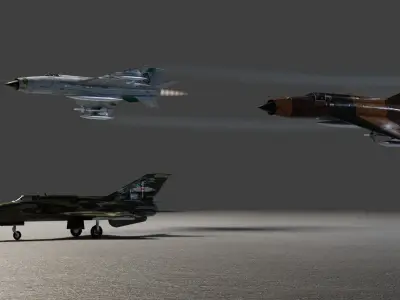 MIG-21 Fishbed - free Free low-poly 3D model