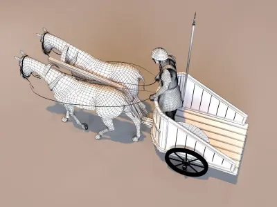 ancient chariot 3D model