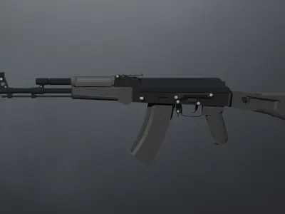 AK74M ak - rifle Free low-poly 3D model