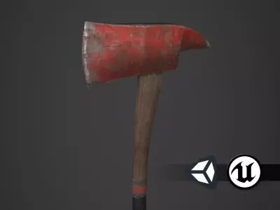 Apocalyptic Axe - PBR and Game Ready Low-poly 3D model