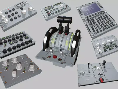 Lower Pedestal SET Low-poly 3D model