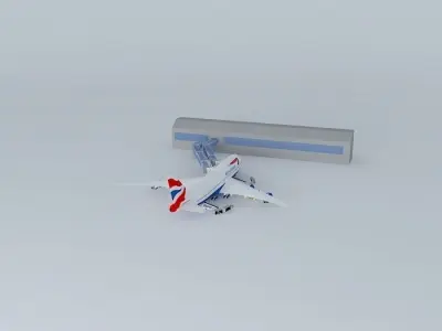 British Airways 747-400 Free 3D model