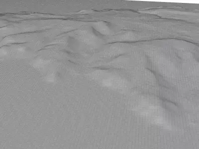 Gozo Island 3D model terrain Low-poly 3D model