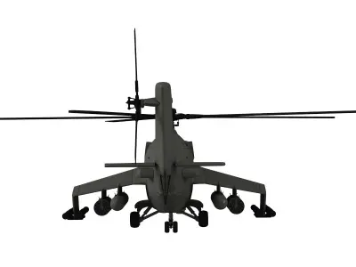 Helicopter Mil Mi24 Hind 3D model