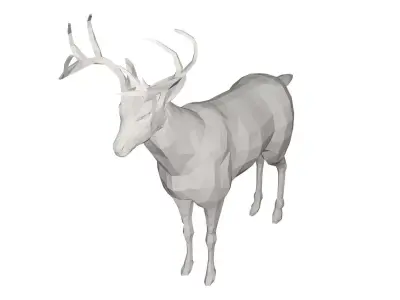 Deer - wild animal Low-poly 3D model