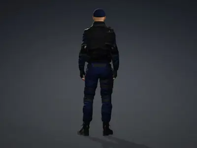 Modern Security Operator 3D Character 3D model