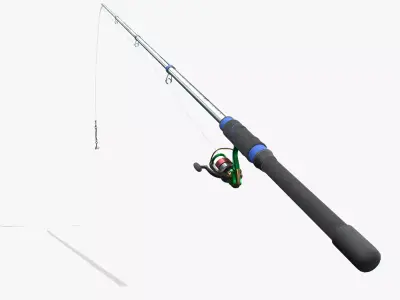 Fishing Rod V09 Low-poly 3D model