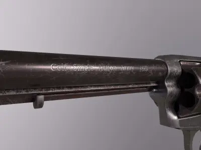 Colt Single Action Army Free low-poly 3D model