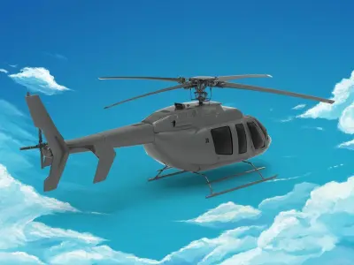 Bell 407 helicopter 3D model