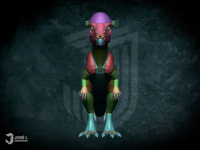 Basemesh Pachycephalosaurus 3D model