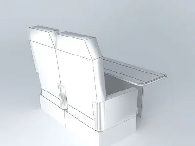 dfgdf seat and table Free 3D model