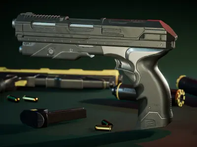 Modern Gun 2 3D model