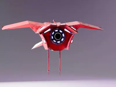 Sci-Fi Hospital Drone - Game Ready Low-poly 3D model