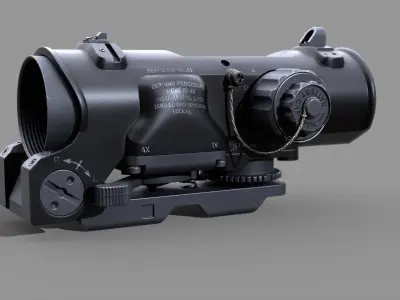 Elcan Specter Docter Low-poly 3D model