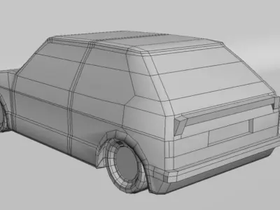 lowpoly car Low-poly 3D model