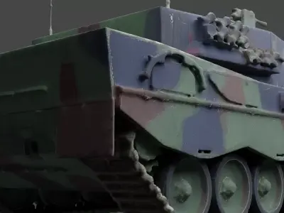 Leopard 2 Main Battle Tank 3D print model