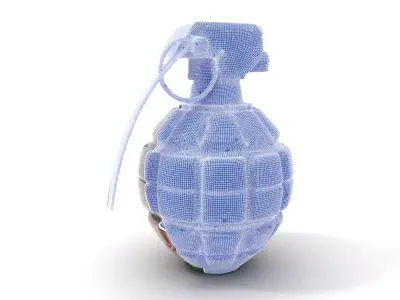 Iridescent Grenade model pack Low-poly 3D model