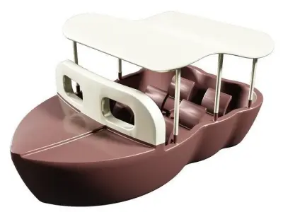 Astonishing Cartoon Tourist Boat Low-poly 3D model