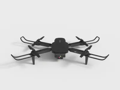 YOLOKE DRONE WITH CAMERA Low-poly 3D model