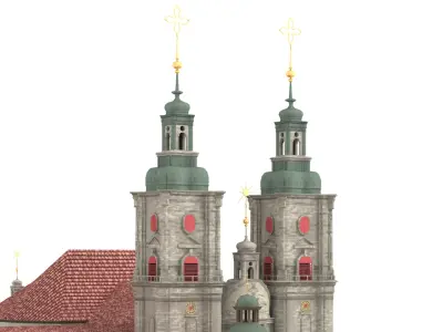 Abbey of St Gallen Switzerland 3D model