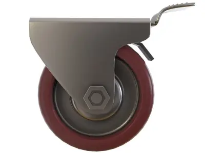 Caster wheel industrial 3D model