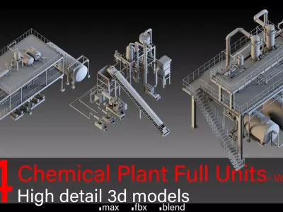 4- Chemical Plant- Full Units 3D model