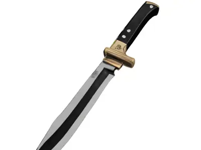 Detailed Combat Knife 3D model