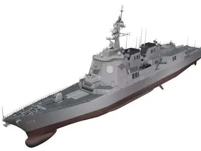 JMSDF Maya class guilded missile destroyer 3D model