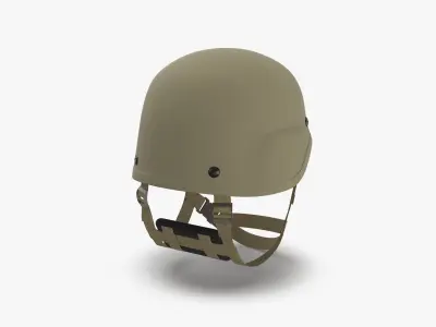 Kevlar Helmet Tan Low-poly 3D model