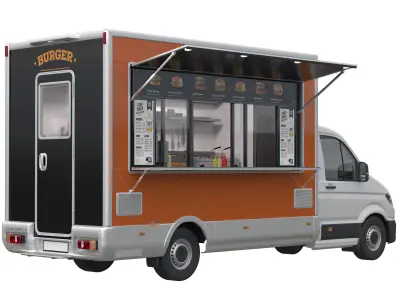 VW Crafter FoodTruck 3D model