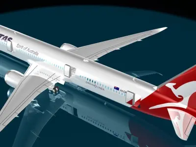 Qantas 787 - 9 Dreamliner 3D model