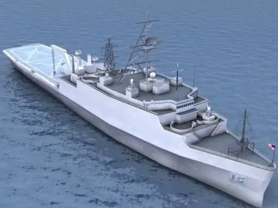 LHA Tarawa Assault Ship 3D model