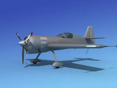 Sukhoi SU-26 Aerobat Bare Metal 3D model