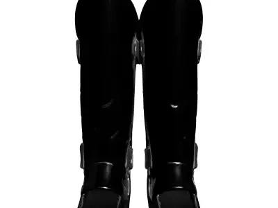 SciFi Fantasy Knight Leg Armor Low-poly 3D model